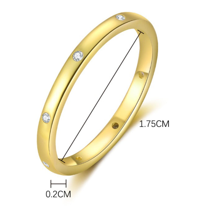 Sterling Silver Square Geometric Zirconia Ring