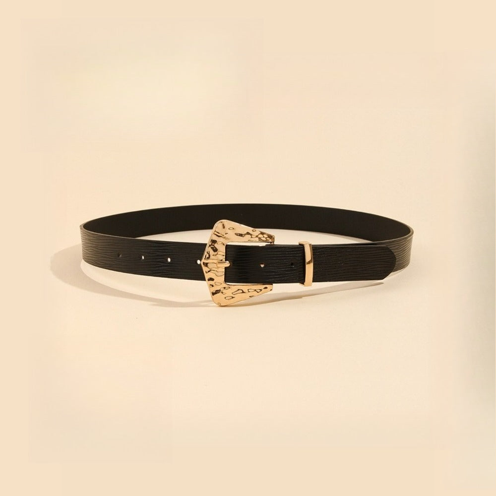 Vintage Animal Print Square Buckle Belt