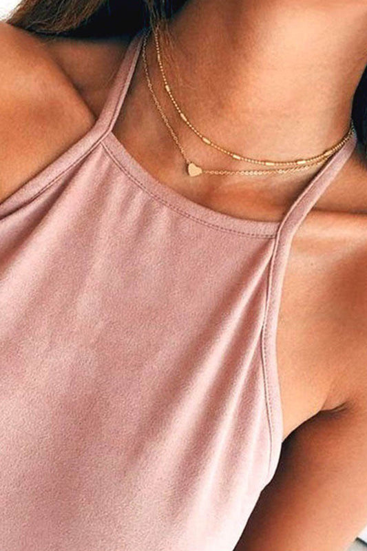 Accesorios sencillos de moda con collares sólidos