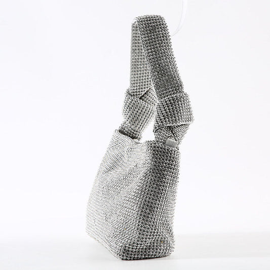 Bolsos de retazos de diamantes de imitación sólidos de moda