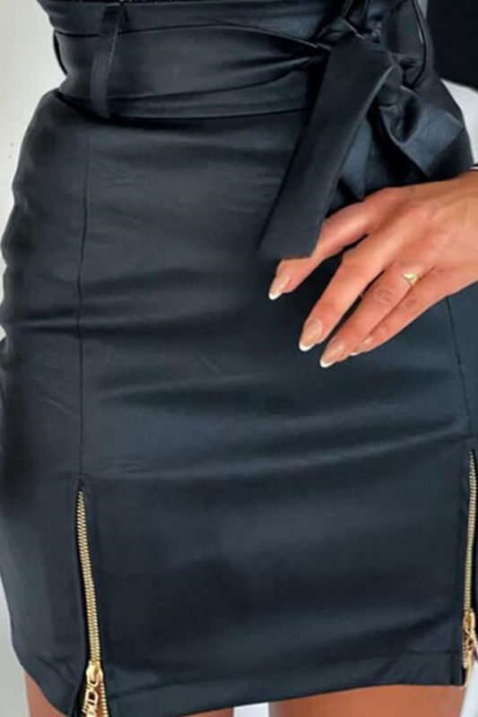 Pantalones ajustados de tubo de cintura alta elásticos y sexis de un solo color (3 colores)