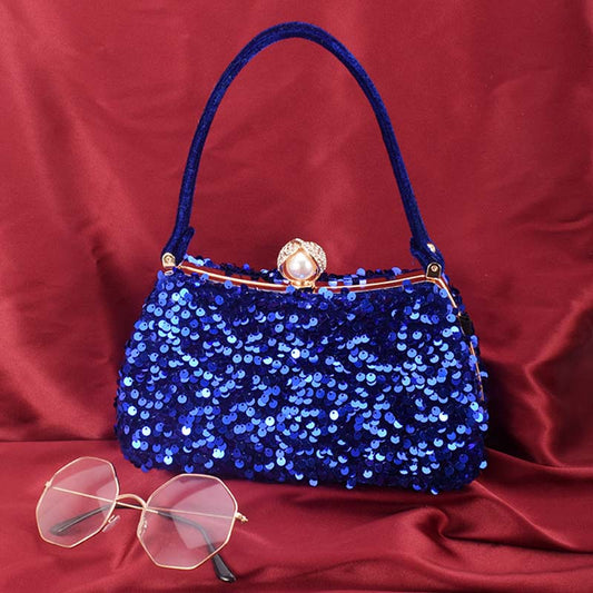Bolsos formales de retazos con lentejuelas