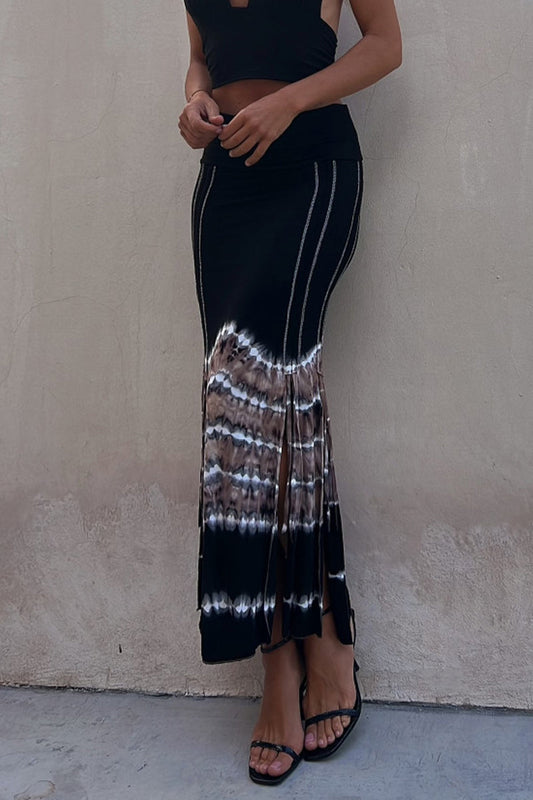 Pantalones Casuales de Calle Sólidos Asimétricos de Talle Alto Tipo A con Retazos