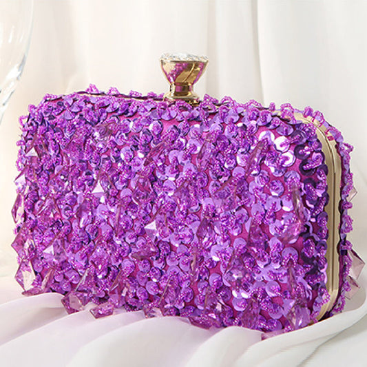 Bolsos Casuales Sólidos con Retazos y Cuentas