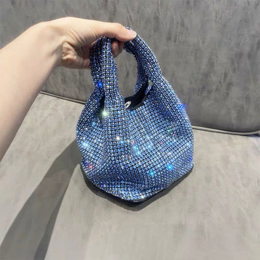 Bolsos con Lentejuelas y Pedrería de Cadena Sólida Elegantes para Celebridades (5 Colores)