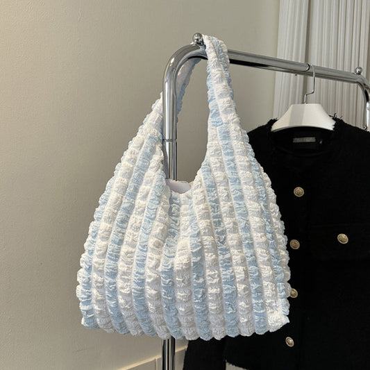 Bolsos Casual Simplicity Plaid Solid Fold Contrast (7 colores)