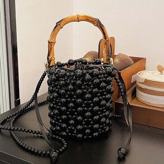 Bolsos informales diarios con decoración de perlas y patchwork (3 colores)