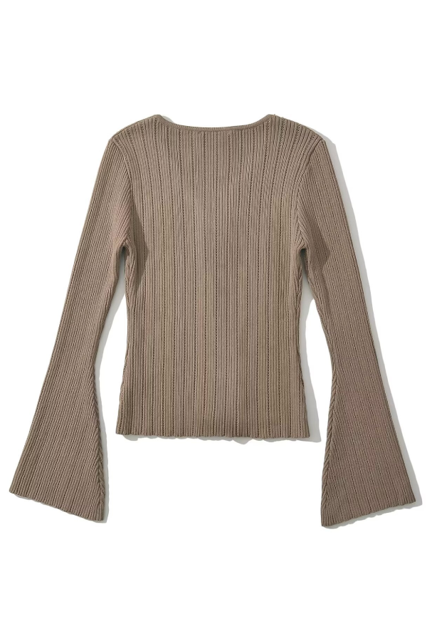 V-neck Knitted Cardigan Slim Sweater
