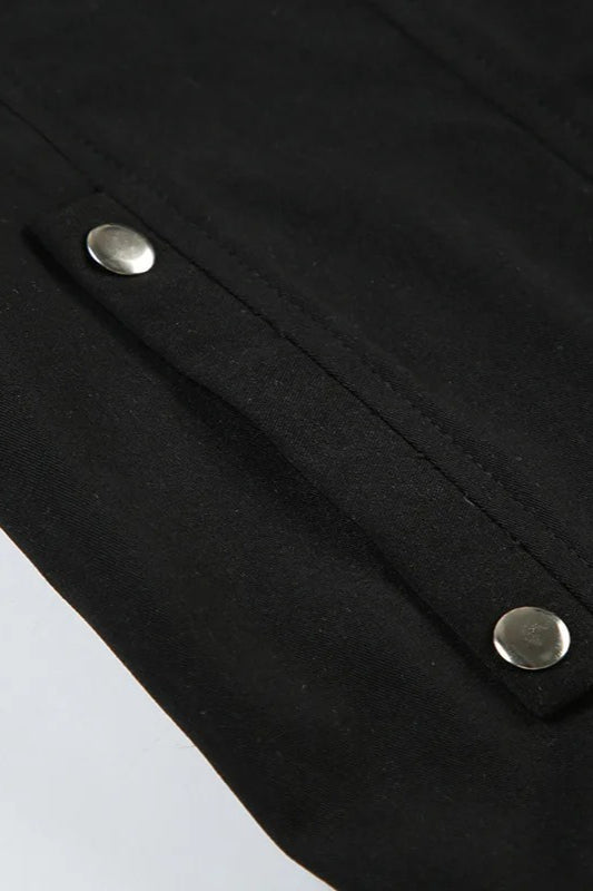 Rivet Lapel Safari Crop Jacke