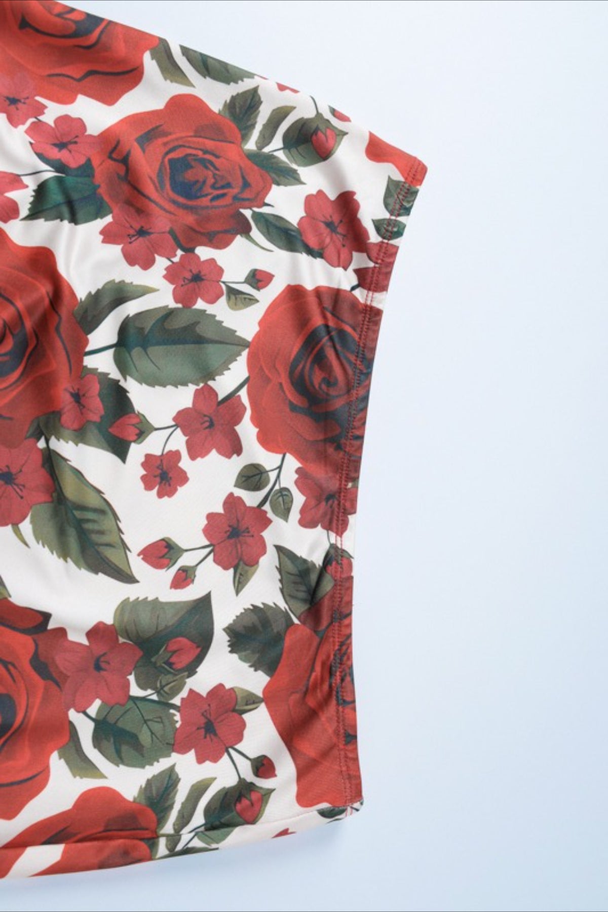 V Neck Floral Print Bodycon Maxi Skirt Set
