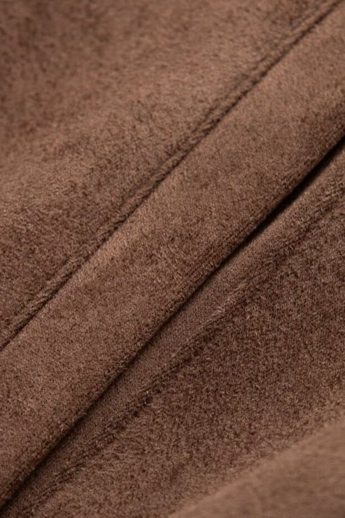 Oversized Suede Bomber Jacket