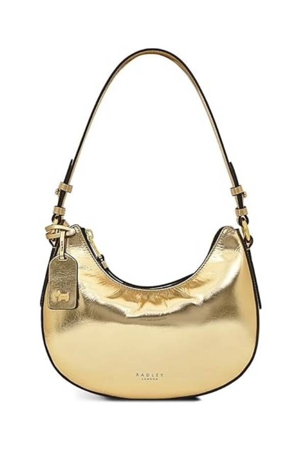 Gold Metallic Crescent Bag