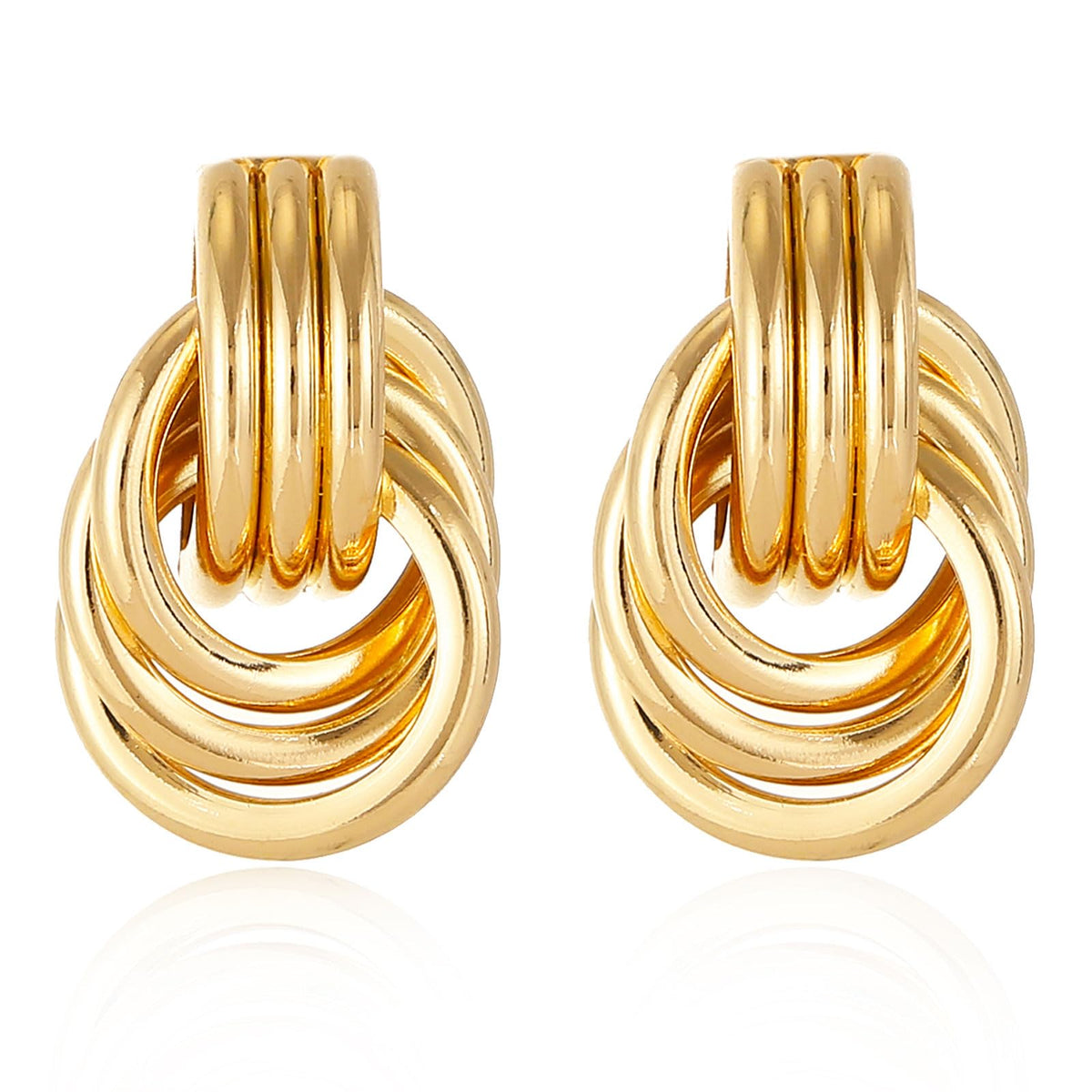 Gold knot earrings