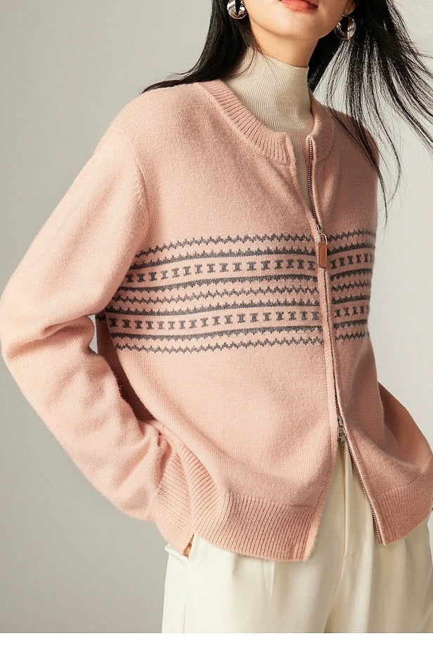 Vintage Jacquard Knit Sweater