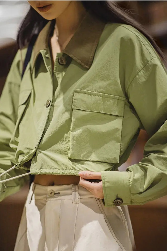 Corduroy Patchwork Safari Jacket