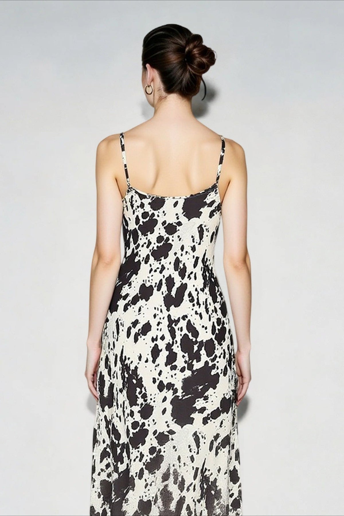 Vintage Floral High-Waist Slip Dress