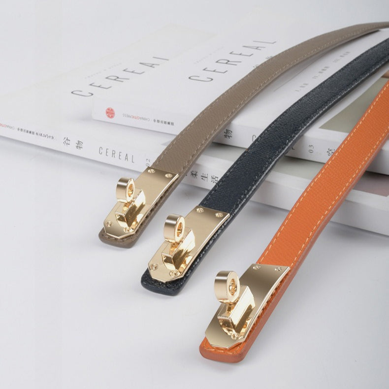Locking Clasp Slim Elegant Waist Belt