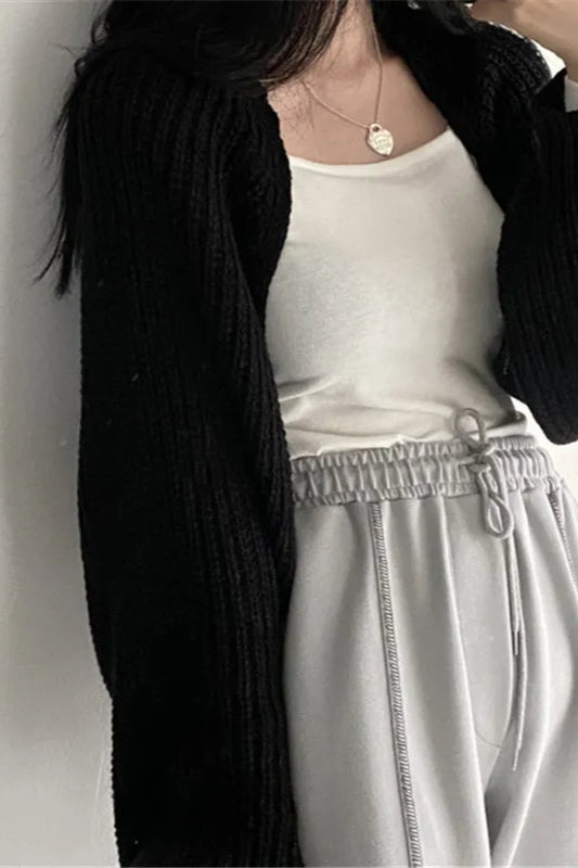 Elegant Knit Batwing Cardigan