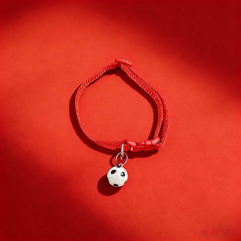 Football Bell Nylon Pet Collar for Cats & Small Dogs