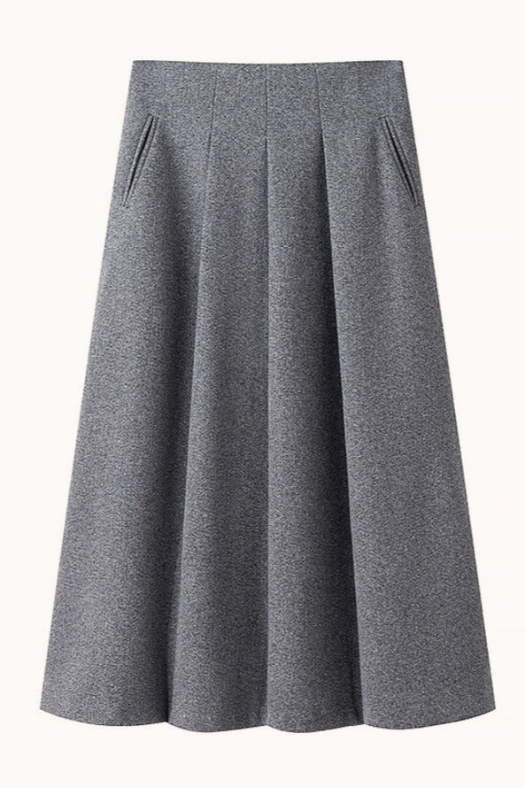 Fitted Cropped Blazer Long A Line Skirt Set
