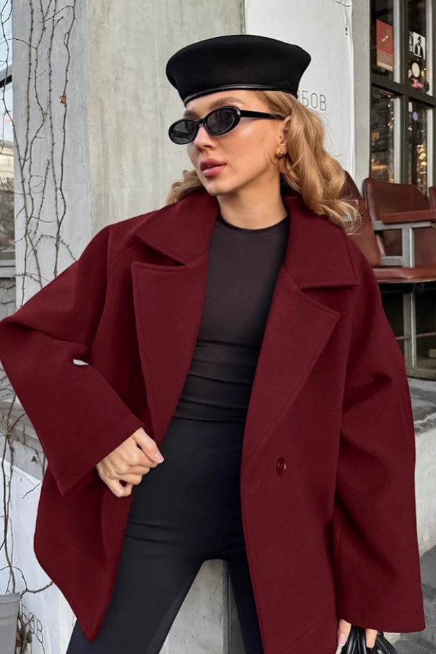 Vintage Belted Brown Wool Blend Coat