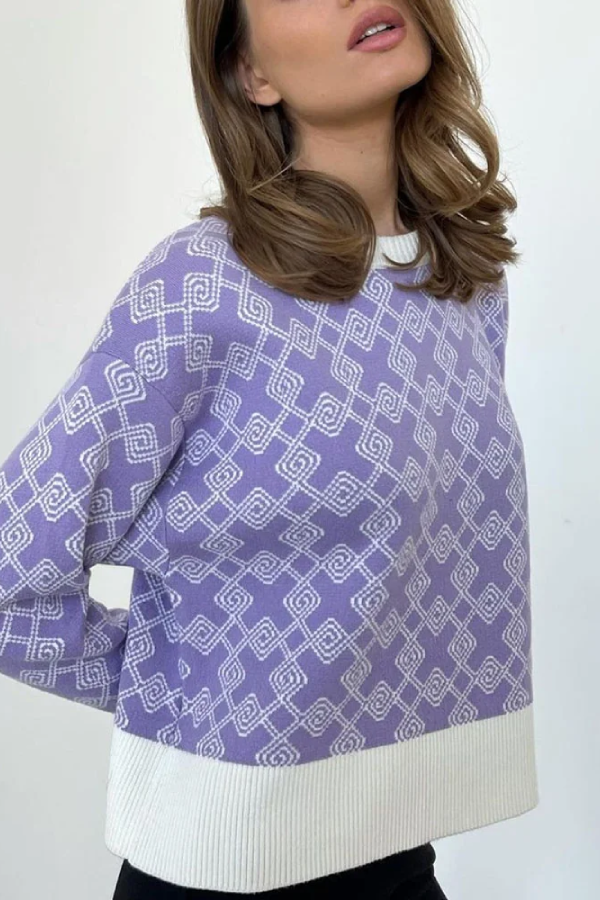 Chic on-trend Jacquard Sweater