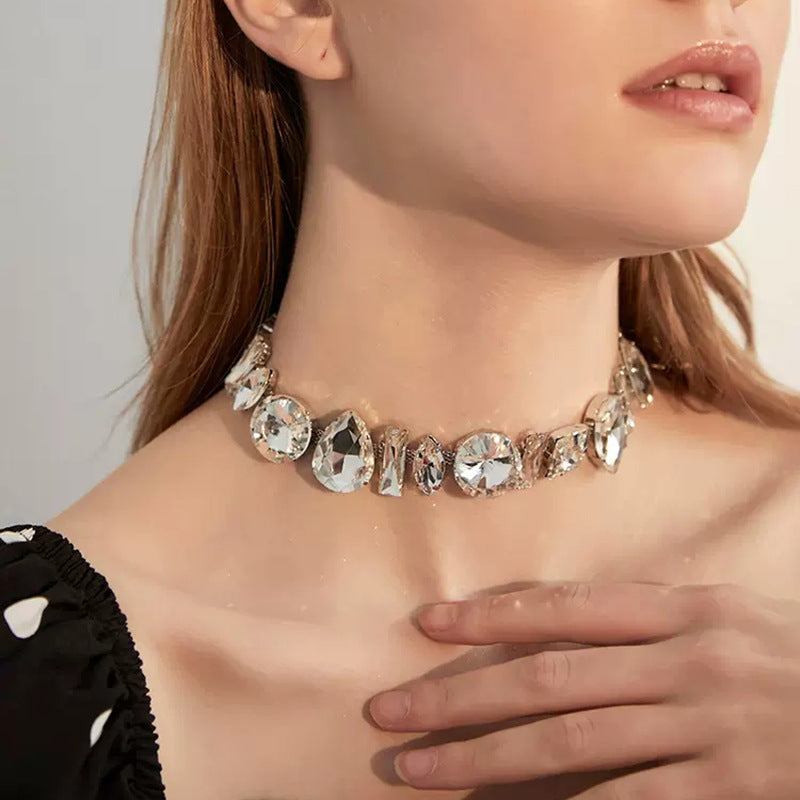 Minimalist Geometric Layered Choker Necklace