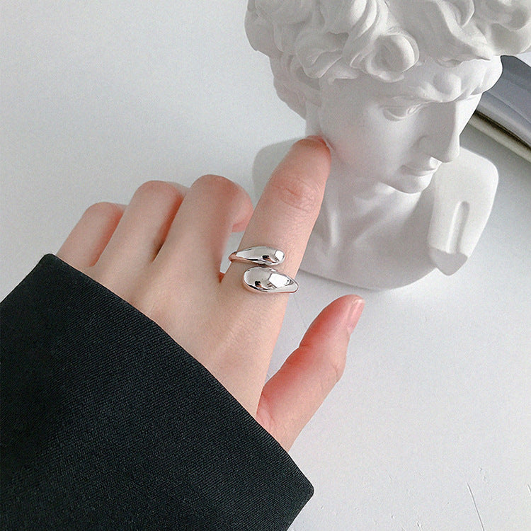 Minimalist Titanium Steel Open Stacking Ring
