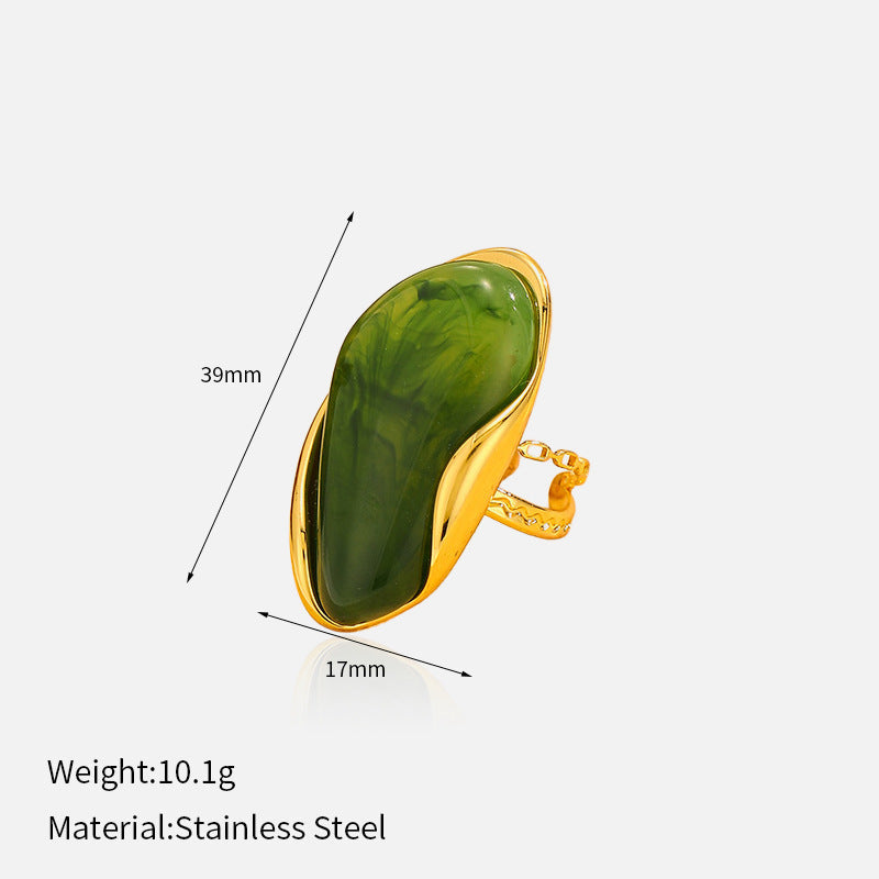 Stainless Steel Open Titanium Colorfast Ring