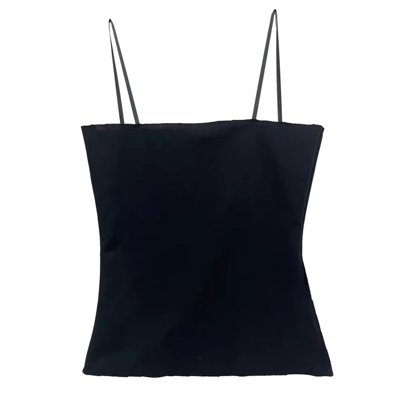 Coquette Top y2k Clothing Women Black Spaghetti Strap Sleeveless Camisole with Bow 2000s Kawaii Clothes Streetwear
