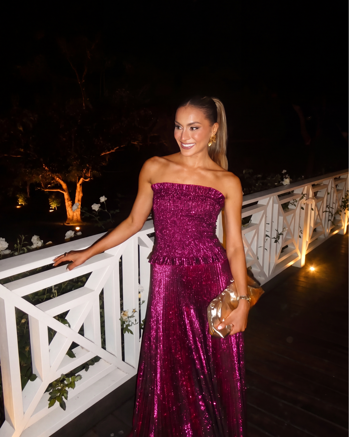 Maya Glitter Maxi Dress
