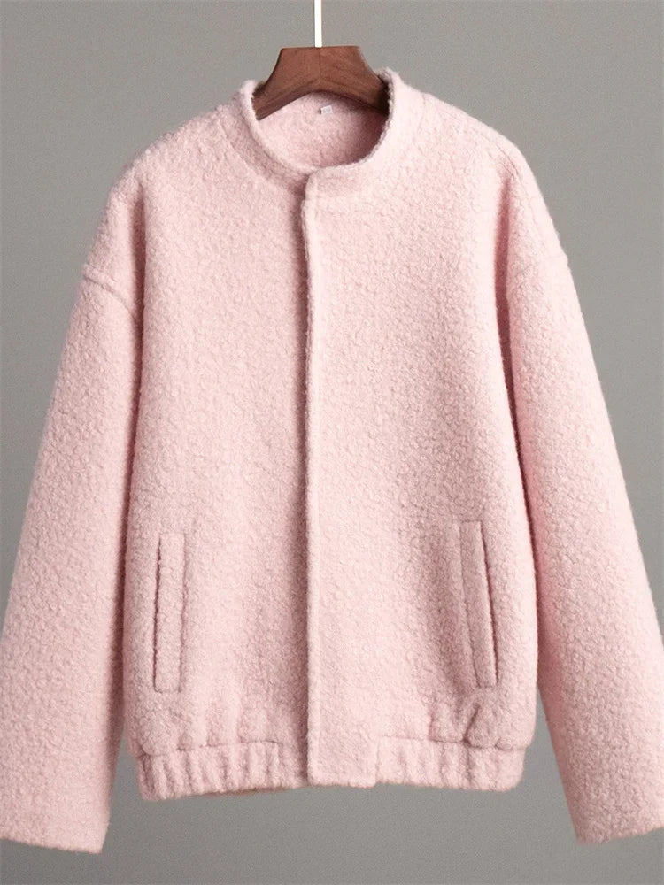 Winter Casual Sweater Jackets For Women Long Sleeve Loose Patchwork Fashion Solid Cardigan Coat Female Streetwear Outwear