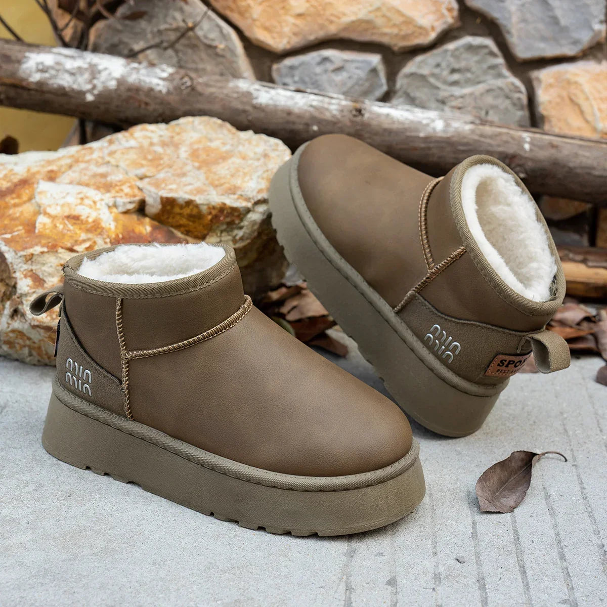 Women Boots Winter Short Plush Warm Snow Boots Women Casual Flat Shoes Women New Comfortable Chelsea Ankle Boots Botas De Muj