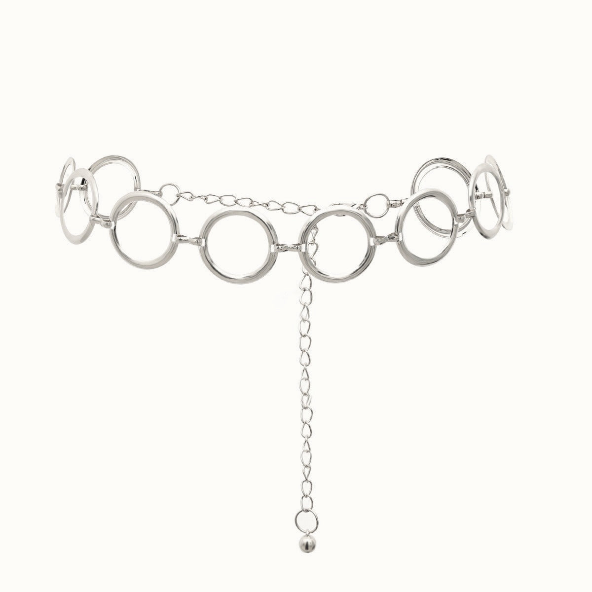 Geometric Large Ring Metal Waist Chain