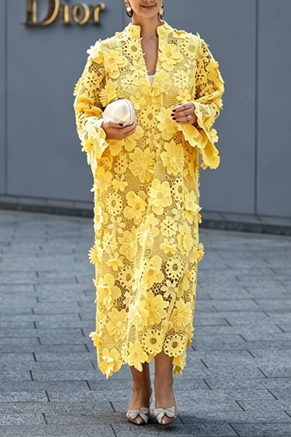 Dress Estelle Lace Yellow