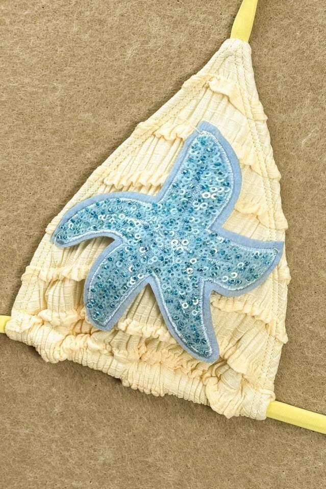 Sequin Starfish Accent Two Piece Swim Set