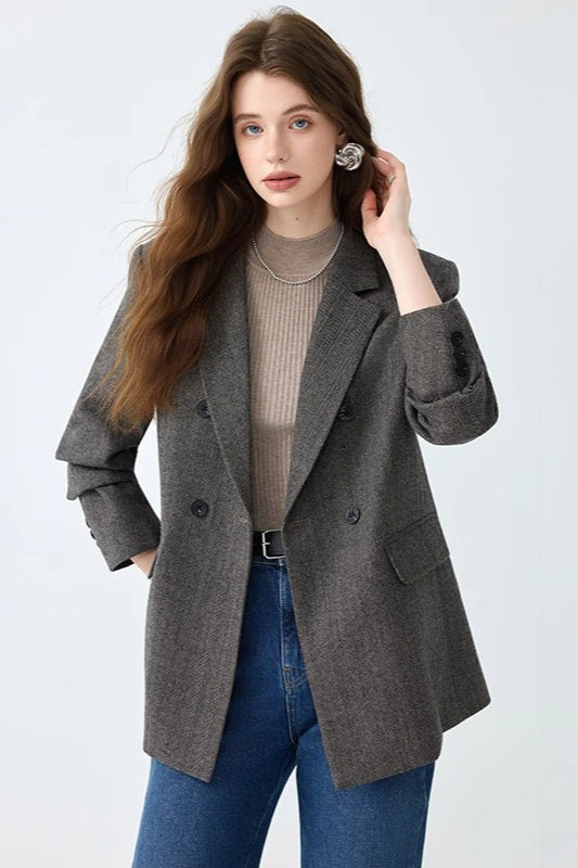 Woolen Casual Suit Blazer