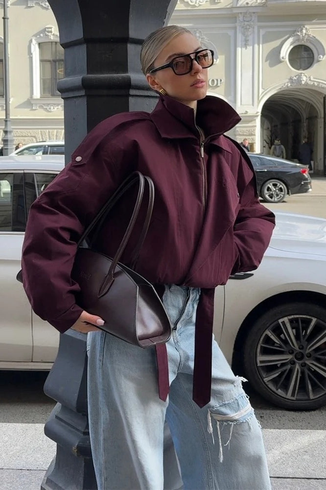 Buttoned Short Street Jacket