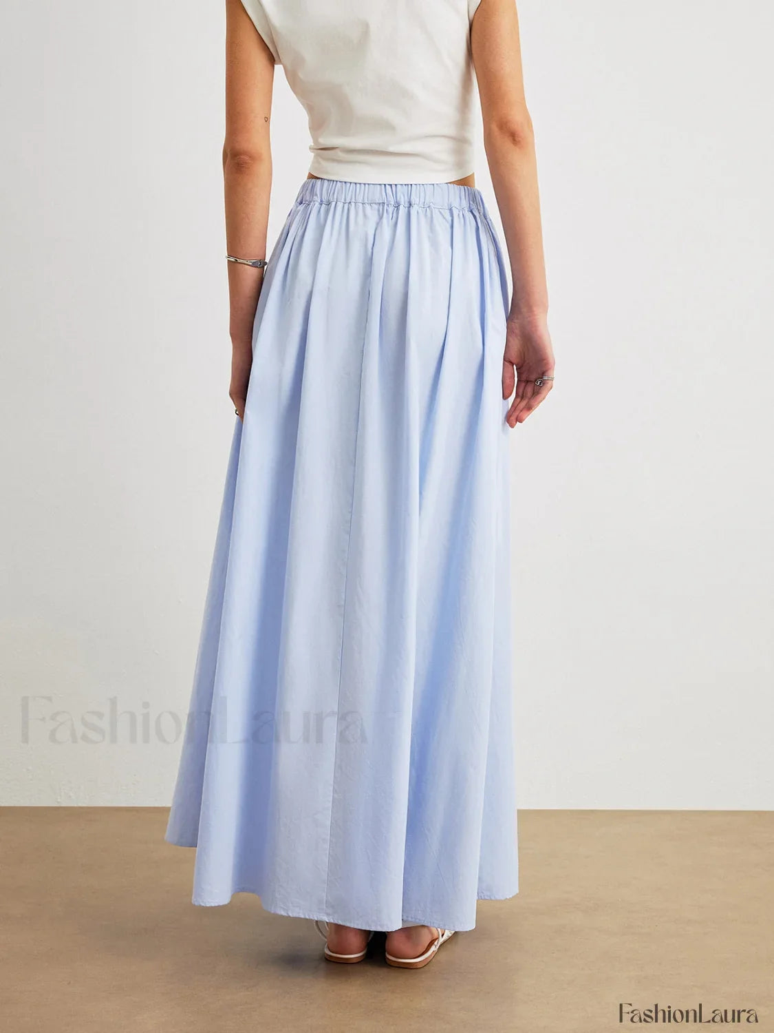 Cotton A-Line Skirt With Pockets