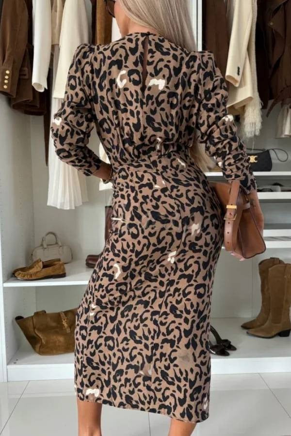 DRESS 100% VISCOSE TRINNITY CARAMEL