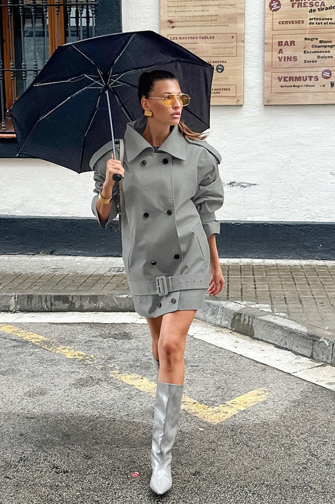 British Mid-Length Double Breasted Coat