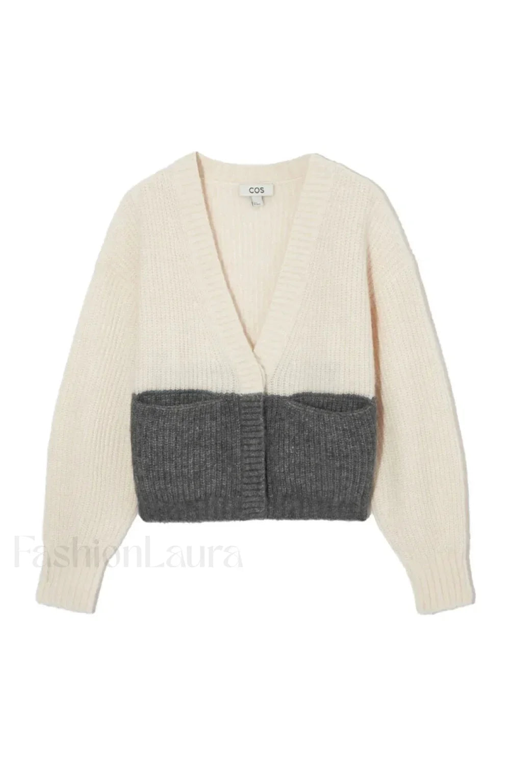 Jacquard Knit Wool Blend Cardigan