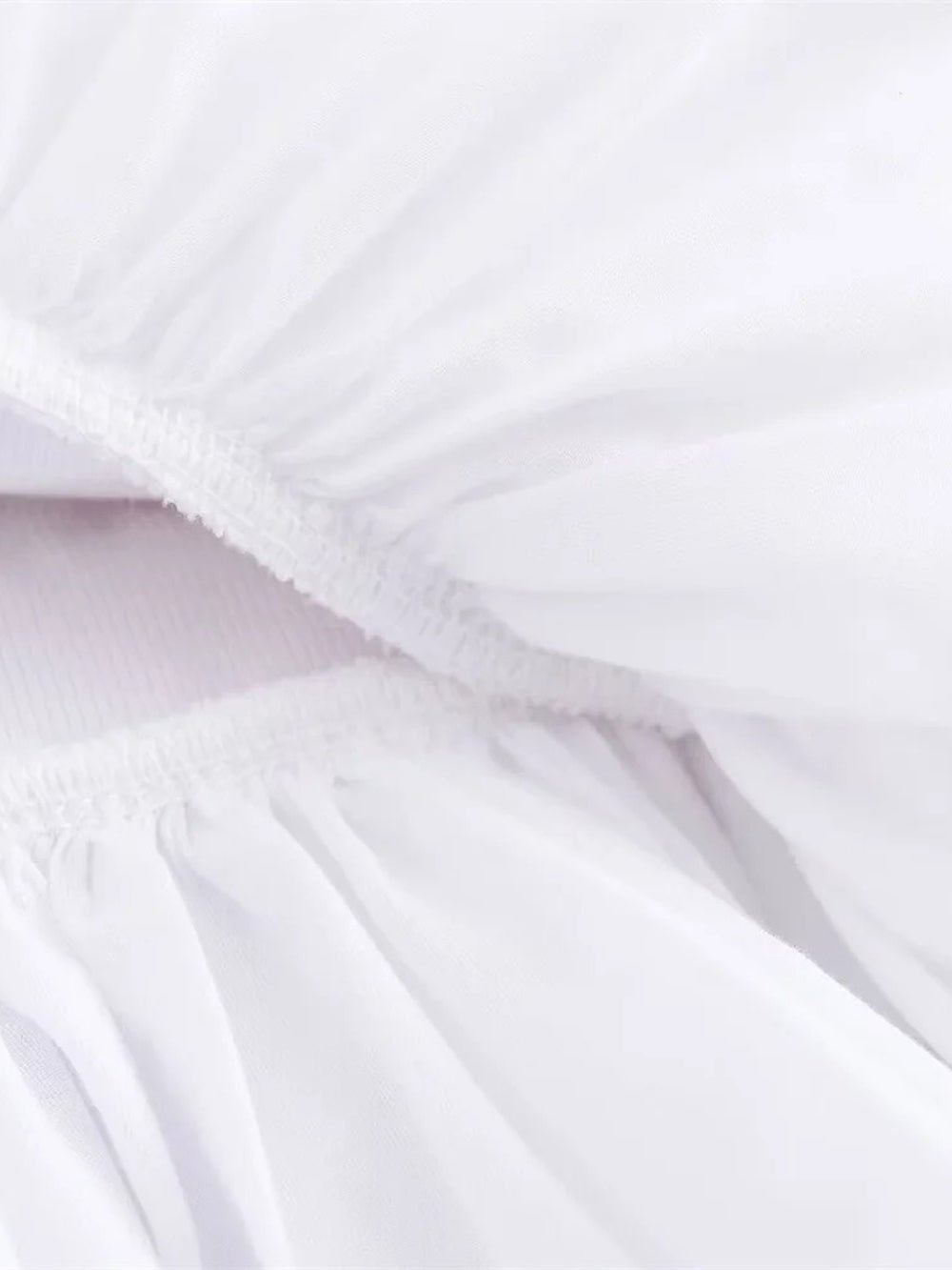 White Strapless Tiered Ruffle Hem Mini Dress
