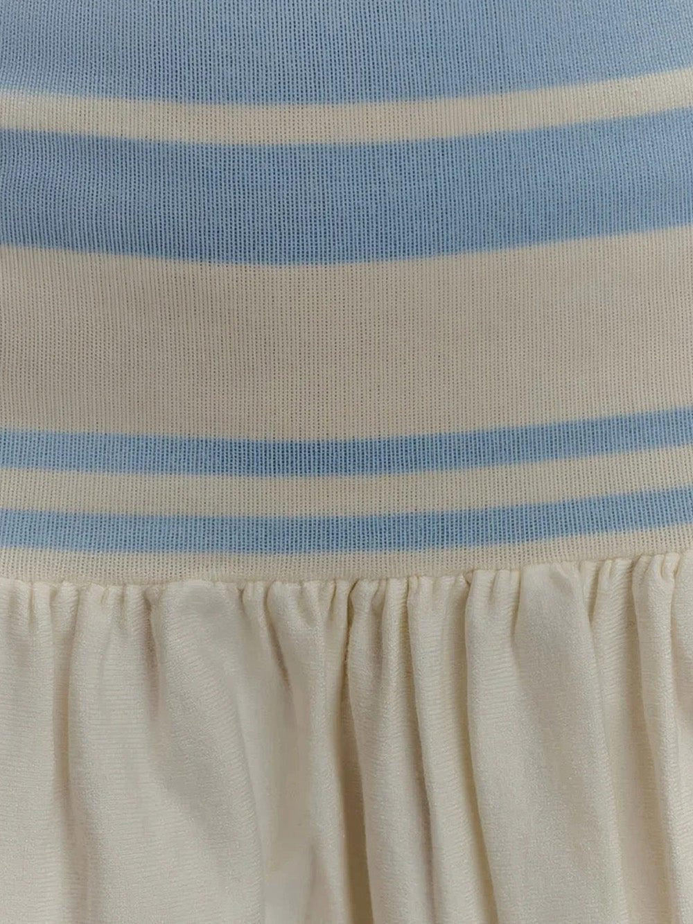 Blue Spaghetti Strap Scoop Neck Drop Waist Ruffle Flare Mini Dress