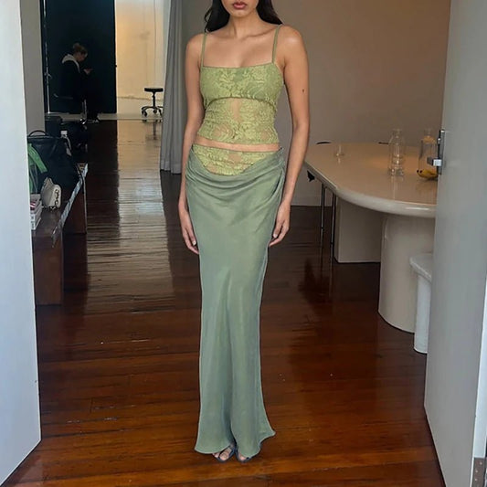 Sophia Off-Shoulder Lace Two-Piece Set