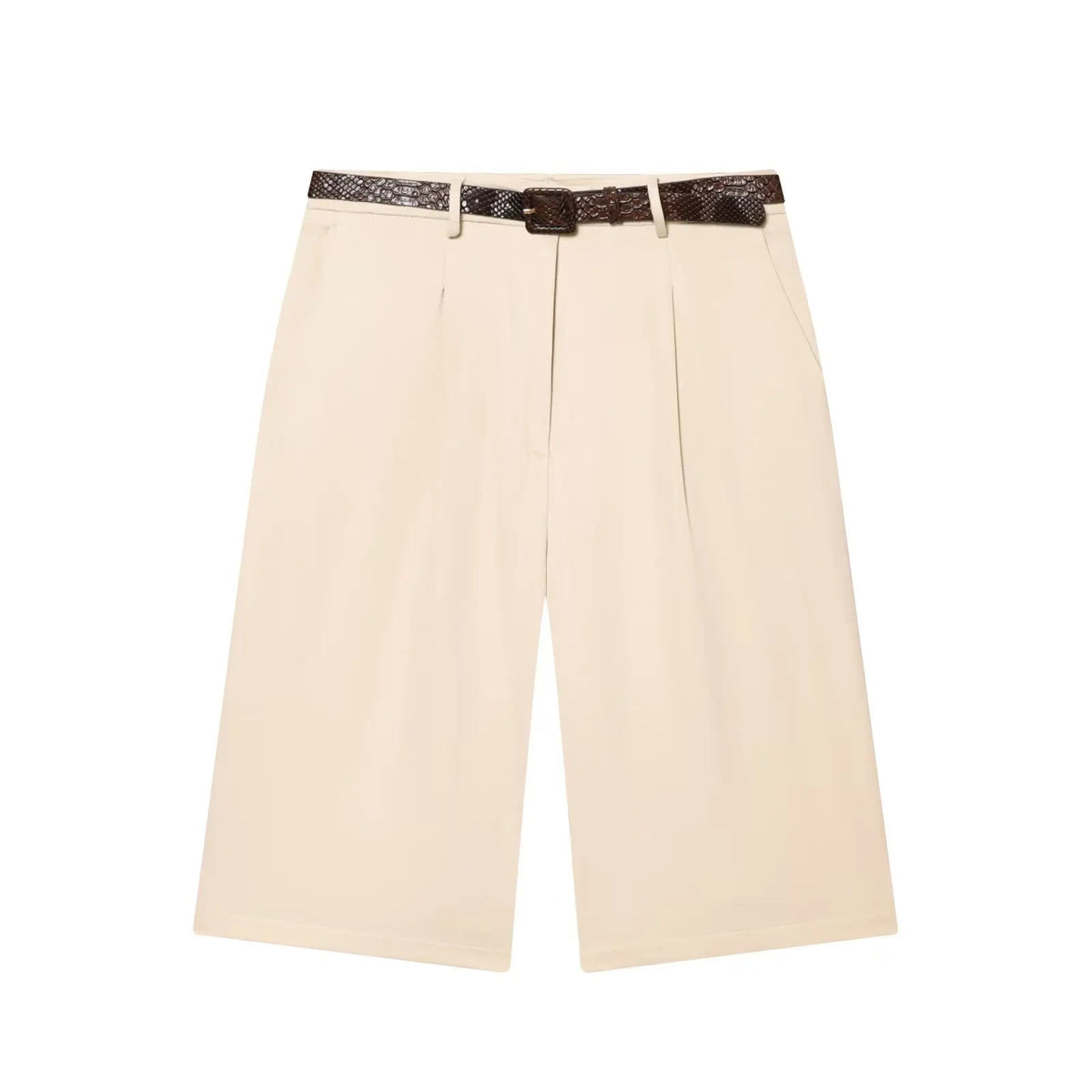 Florentine High Waist Bermuda Shorts with Belt