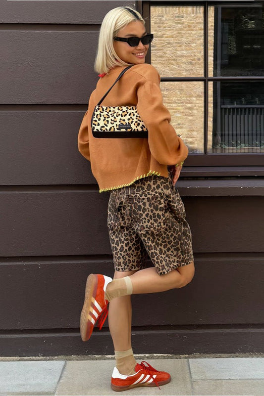 Nicole Leopard Print Shorts