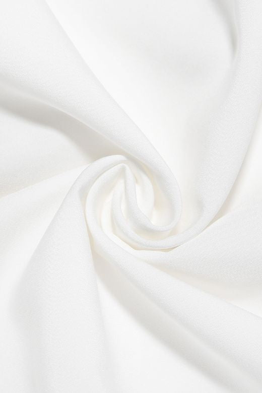 Pearl White Spaghetti Strap Corset Bustier Basque Waist Gathered Midi Dress