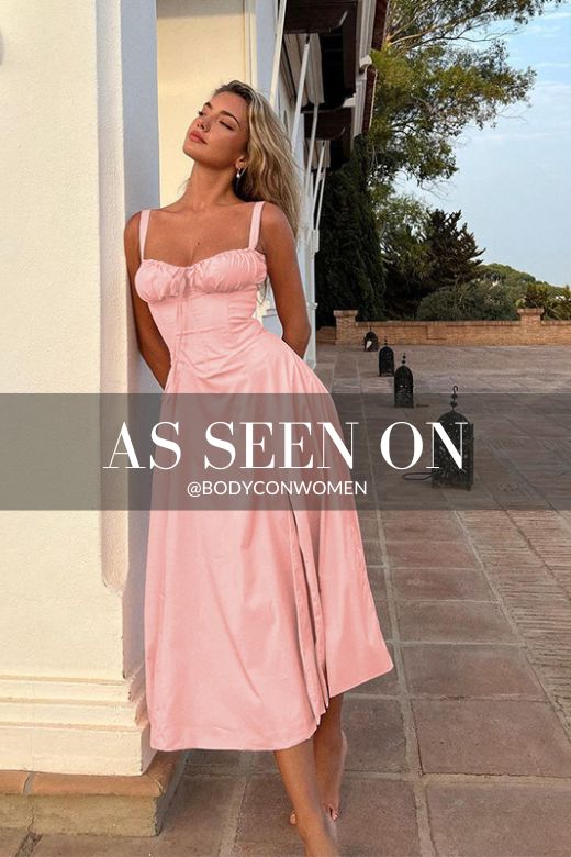 Classic Black Ruched Bust Tie Neck Tank Strap Side Slit A-Line Summer Midi Dress
