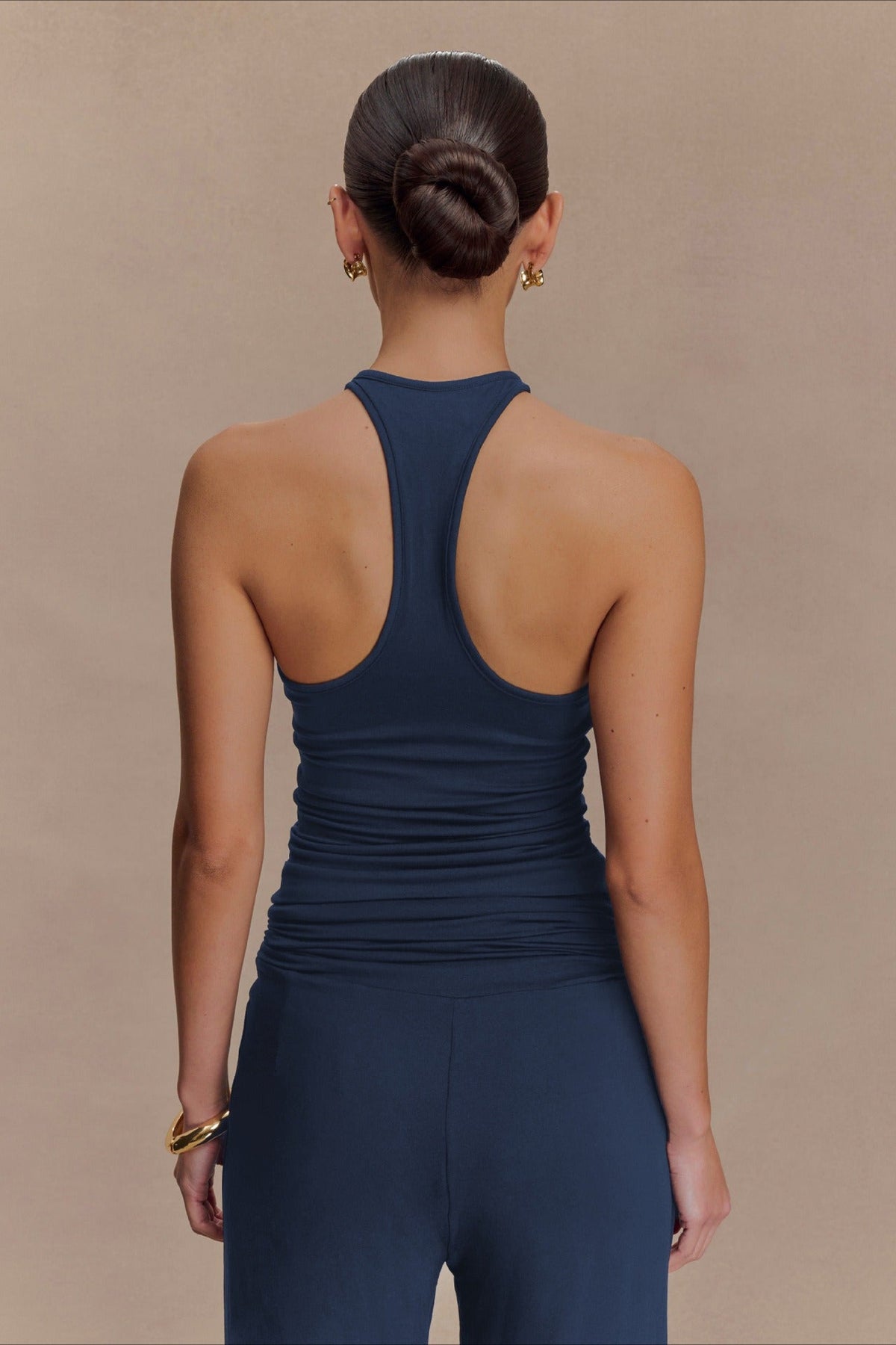Metal Trim Halter Cutout Chic Halter Top